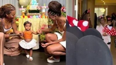 Ludmilla registra primeiro encontro da filha Zuri com Minnie e Mickey