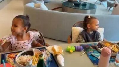 Neymar mostra 'almoço de princesas' com as filhas e encanta a web