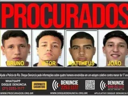 Polícia do RJ procura quatro suspeitos de estupro coletivo em Copacabana