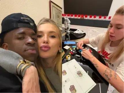 Vini Jr. posta fotos inéditas com Virginia Fonseca no TikTok: momentos caseiros