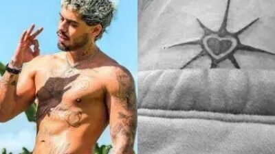 Zé Felipe exibe tatuagem ousada na virilha e gera reações nas redes