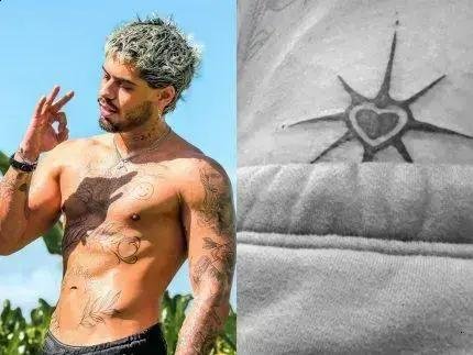 Zé Felipe exibe tatuagem ousada na virilha e gera reações nas redes