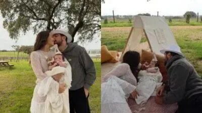 Zuza Helena completa 2 meses: Rafa e Nattan comemoram com piquenique em Portugal