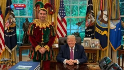 Encontro de Flávio Bolsonaro e Trump vira meme nas redes por uso de IA