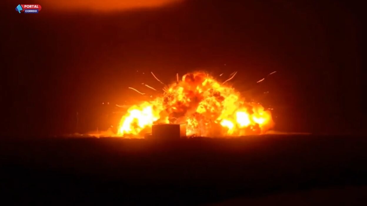 Explosão da nave New Glenn durante teste da Blue Origin na Flórida; veja vídeo