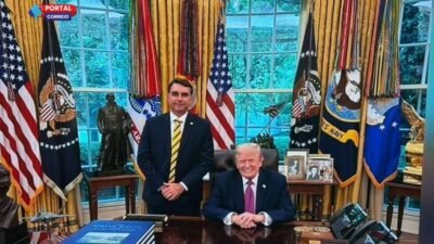 Flávio Bolsonaro busca apoio de Trump nos EUA em meio à crise eleitoral