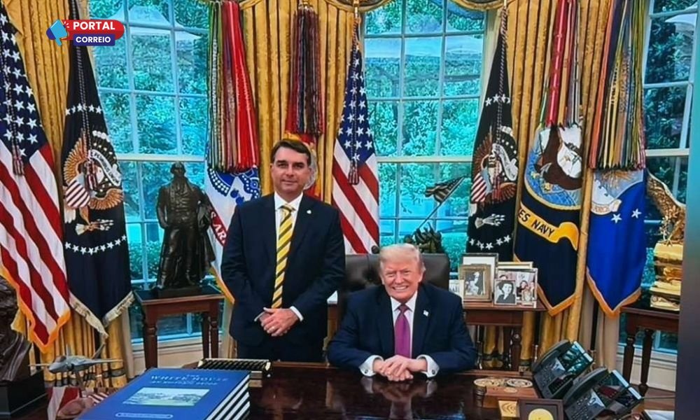 Flávio Bolsonaro busca apoio de Trump nos EUA em meio à crise eleitoral